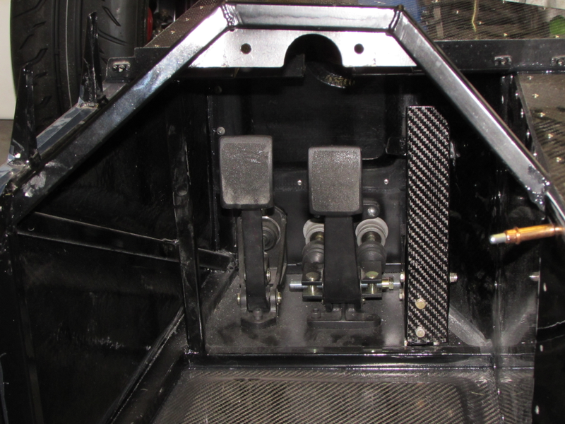 That troublesome throttle pedal was ultimately finished out in carbon fiber.
